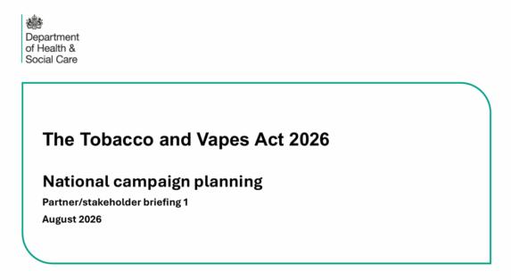 Tobacco and Vaping campaign planning partners briefing