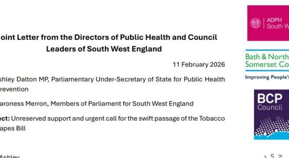 Letter of support for the Tobacco and Vapes Bill - South West Council Leaders and DsPH